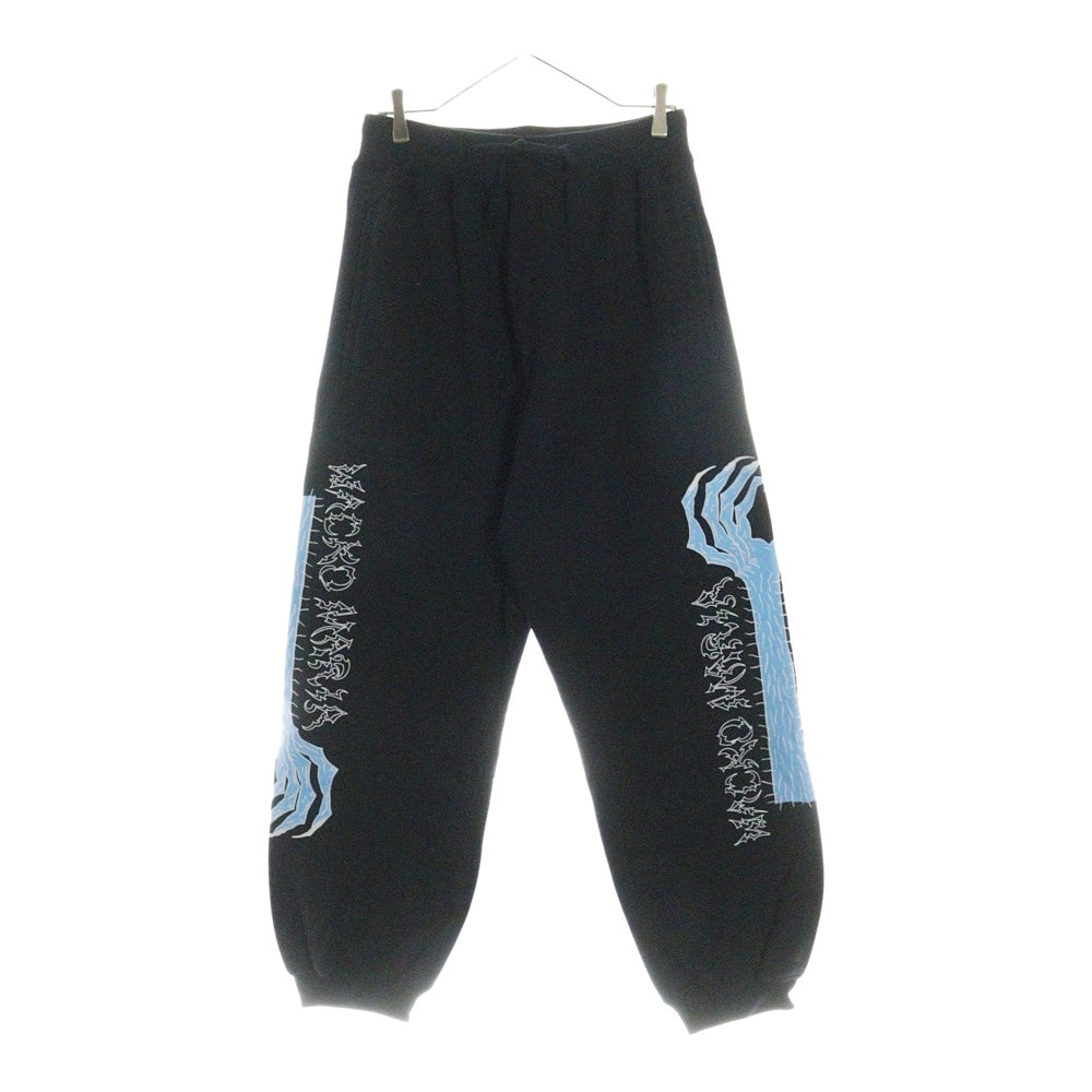 WACKO MARIA(ワコマリア) 25SS ×NECK FACE HEAVY WEIGHT SWEAT PANTS (TYPE-1) ヘビーウェイト ロゴプリント スウェット パンツ ブラック/ブルー NECKFACE-WM-SP02