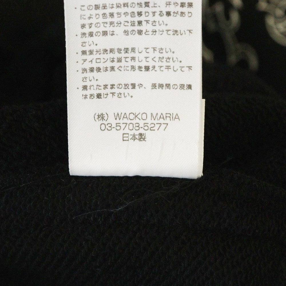 WACKO MARIA(ワコマリア) 25SS ×NECK FACE HEAVY WEIGHT SWEAT PANTS (TYPE-1) ヘビーウェイト ロゴプリント スウェット パンツ ブラック/ブルー NECKFACE-WM-SP02