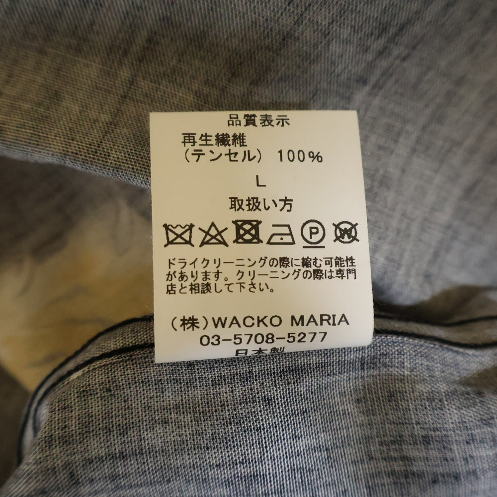 WACKO MARIA(ワコマリア) 25SS TIM LEHI HAWAIIAN SHIRT (TYPE-7) ティム リーハイ ハワイアン テンセル オープンカラー 半袖 シャツ ブラック 25SS-WMS-HI07