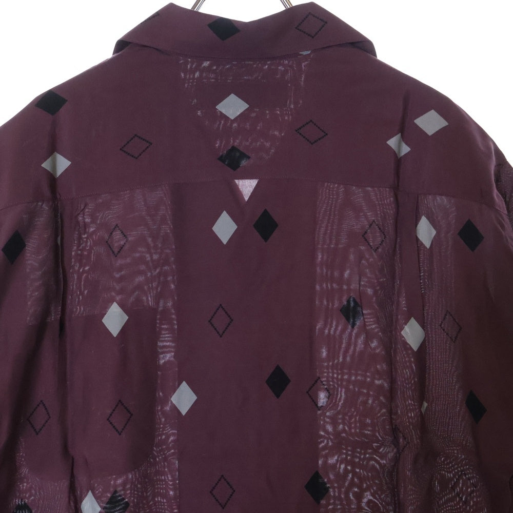 WACKO MARIA(ワコマリア) 25SS DIAMOND HAWAIIAN SHIRT ダイアモンド ハワイアン オープンカラー レーヨン 半袖シャツ パープル 25SS-WMS-HI03