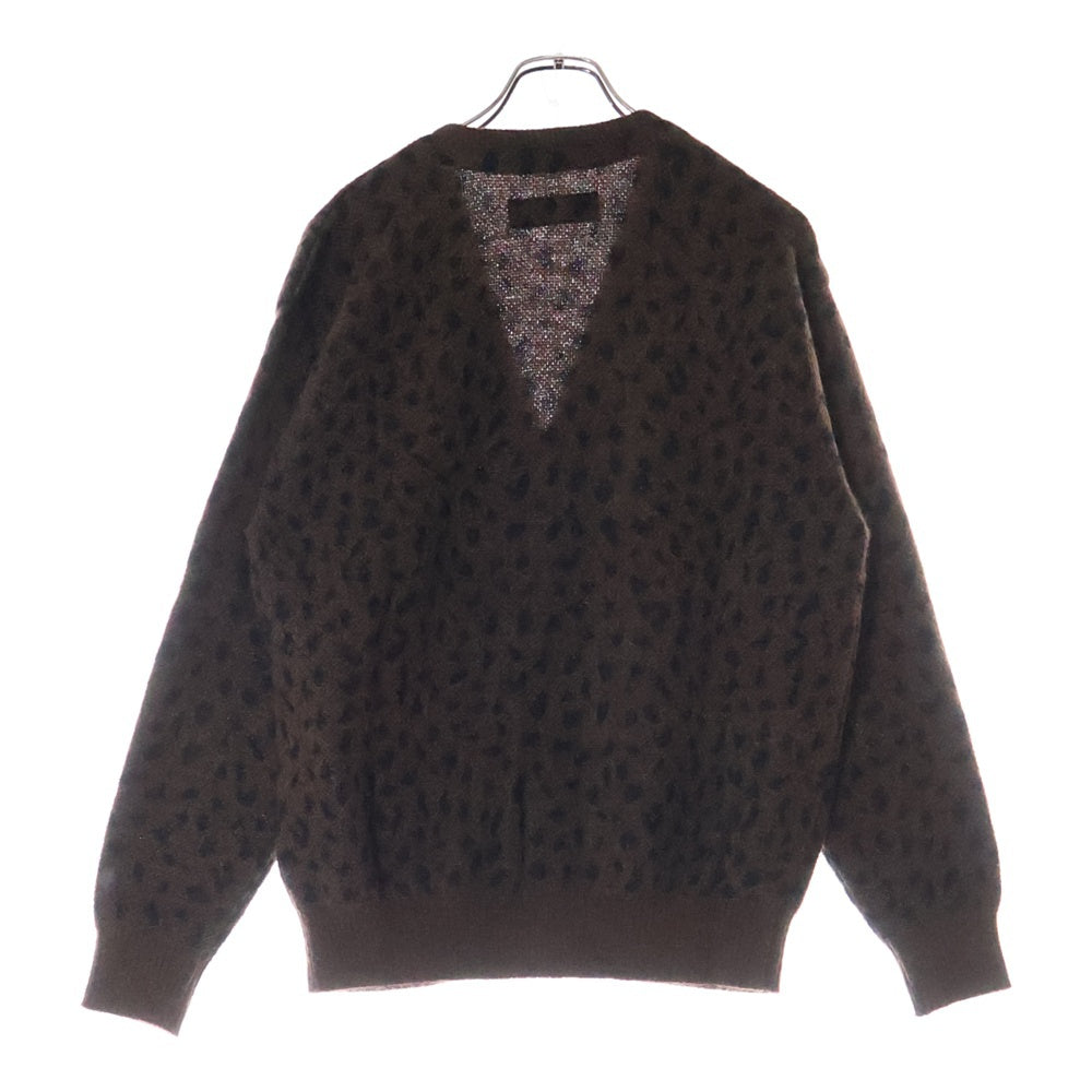 WACKO MARIA(ワコマリア) 25SS LEOPARD MOHAIR CARDIGAN (TYPE-1) レオパード モヘア ニット カーディガン ブラウン 25SS-WMK-KN09