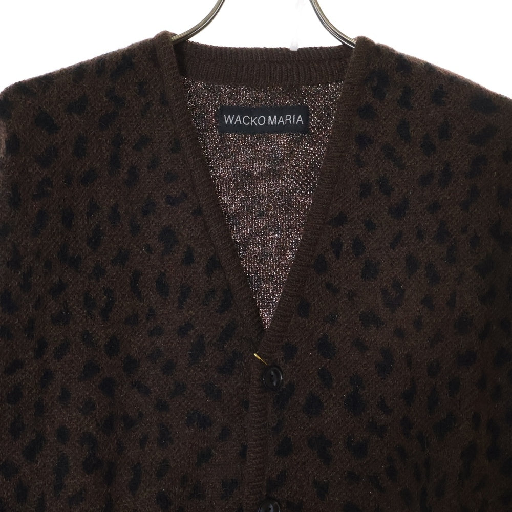WACKO MARIA(ワコマリア) 25SS LEOPARD MOHAIR CARDIGAN (TYPE-1) レオパード モヘア ニット カーディガン ブラウン 25SS-WMK-KN09