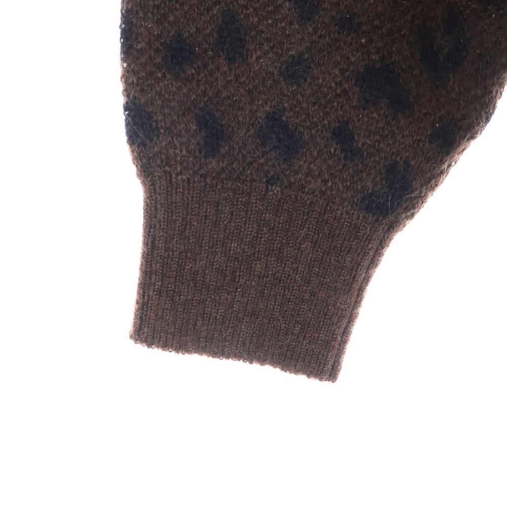 WACKO MARIA(ワコマリア) 25SS LEOPARD MOHAIR CARDIGAN (TYPE-1) レオパード モヘア ニット カーディガン ブラウン 25SS-WMK-KN09