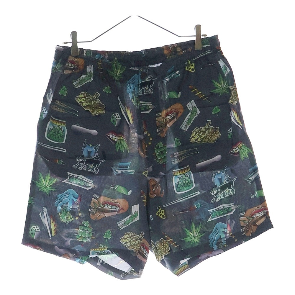 BUDSPOOL(バッズプール) ×UE THE PARLOUR FLIP&DRAW HAWAIIAN PANTS ユーイー ザ パーラー フリップアンドドロー 総柄 ハワイアン レーヨン ショーツ ハーフパンツ グレー