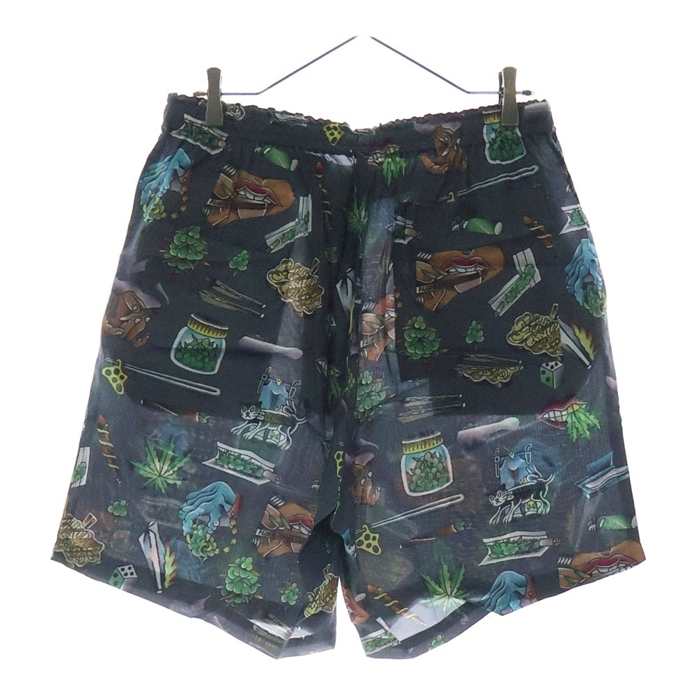 BUDSPOOL(バッズプール) ×UE THE PARLOUR FLIP&DRAW HAWAIIAN PANTS ユーイー ザ パーラー フリップアンドドロー 総柄 ハワイアン レーヨン ショーツ ハーフパンツ グレー