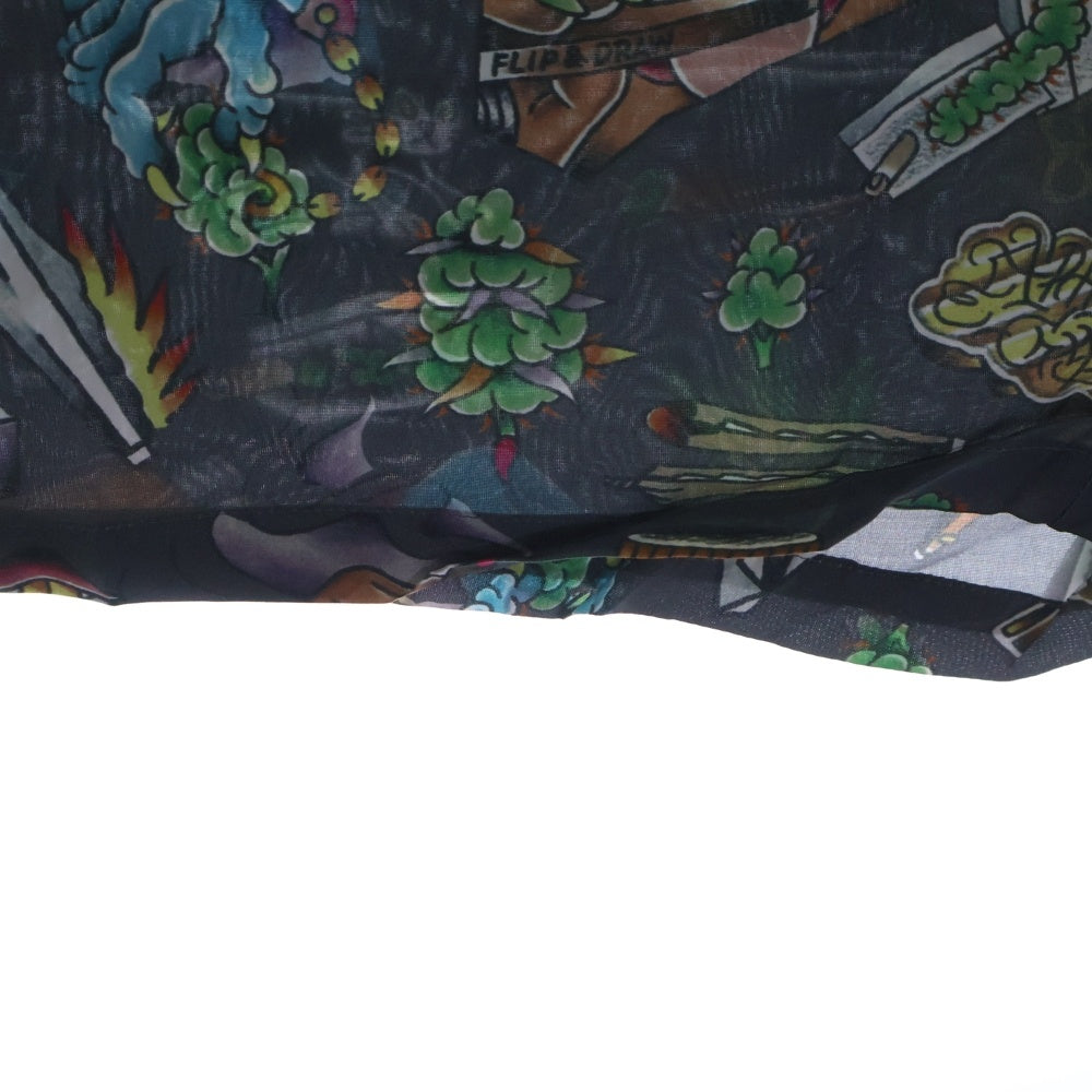 BUDSPOOL(バッズプール) ×UE THE PARLOUR FLIP&DRAW HAWAIIAN PANTS ユーイー ザ パーラー フリップアンドドロー 総柄 ハワイアン レーヨン ショーツ ハーフパンツ グレー