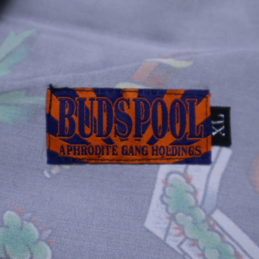 BUDSPOOL(バッズプール) ×UE THE PARLOUR FLIP&DRAW HAWAIIAN PANTS ユーイー ザ パーラー フリップアンドドロー 総柄 ハワイアン レーヨン ショーツ ハーフパンツ グレー