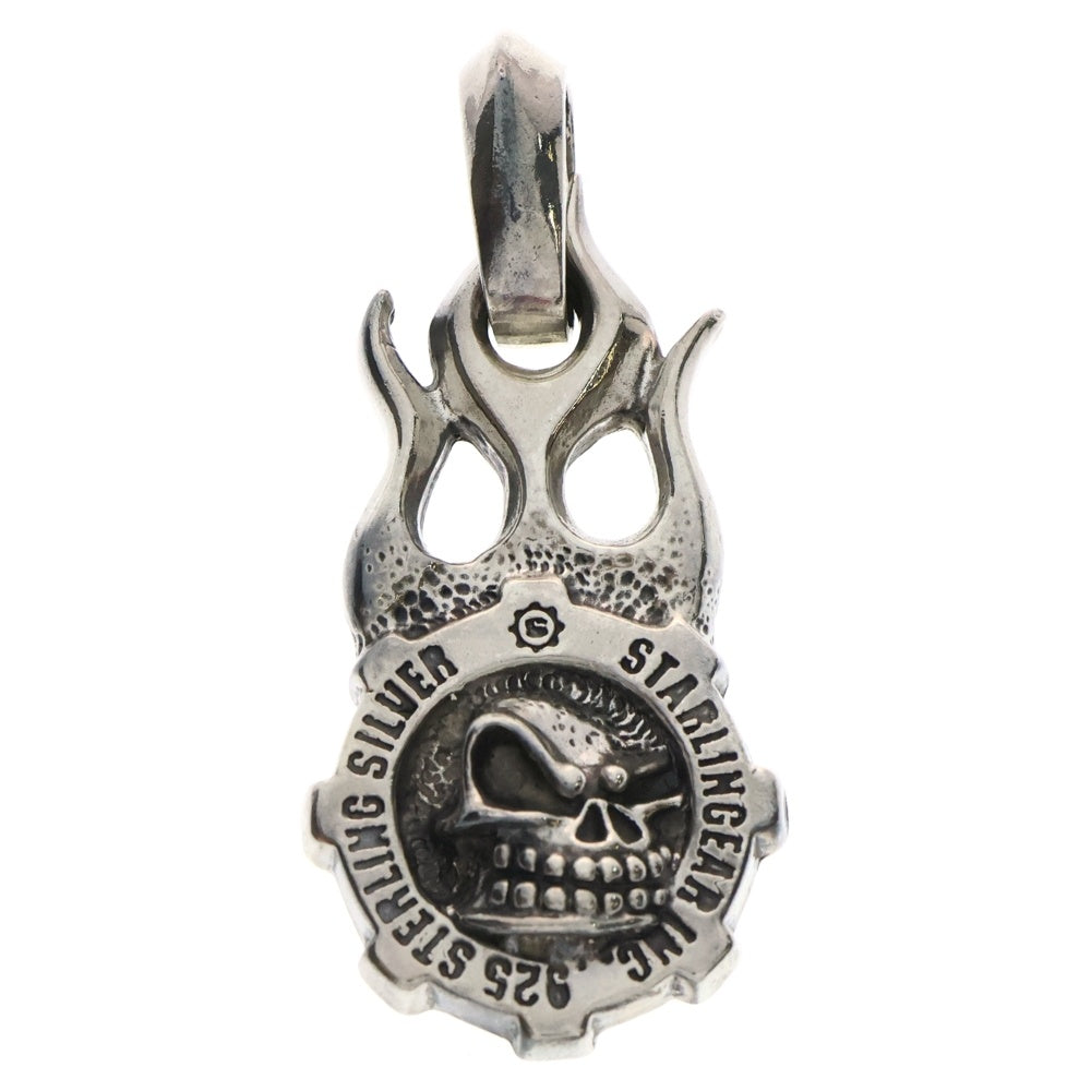STARLINGEAR(スターリンギア) FLAMING GEAR SKULL 2004年限定 フレーミング ギア スカルフェイス ペンダントトップ シルバー