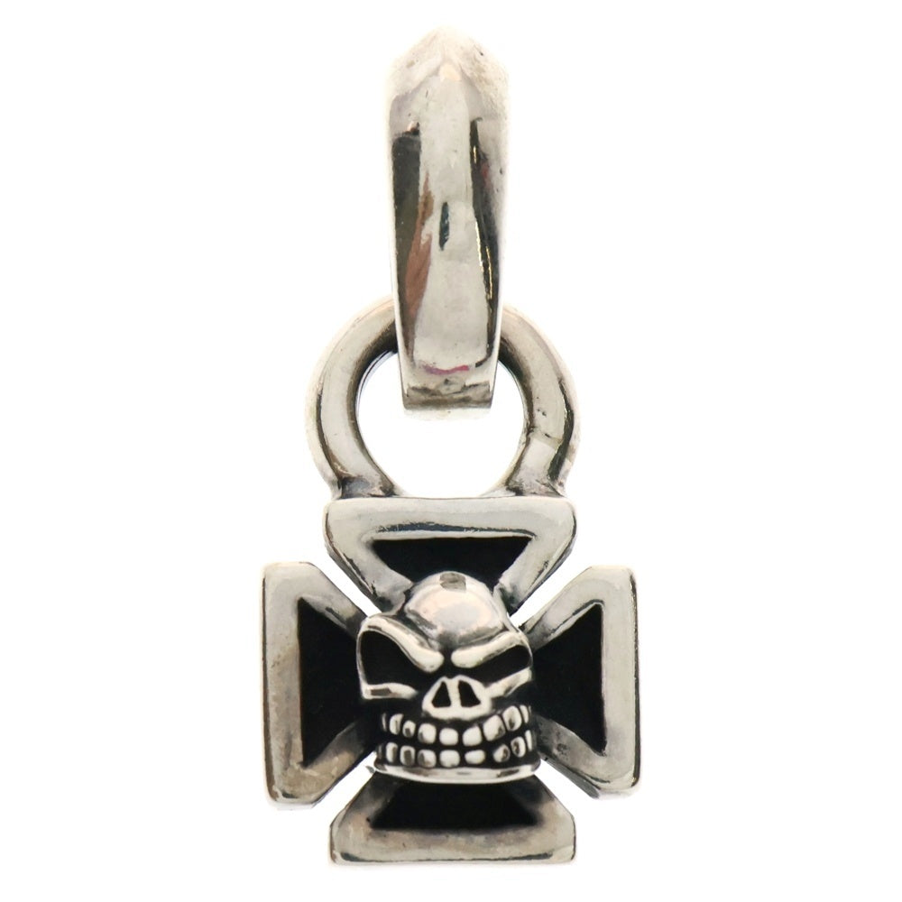 STARLINGEAR(スターリンギア) SMALL MAL TESE SKULL スモール モールティーズ スカル クロスチャーム ネックレストップ シルバー