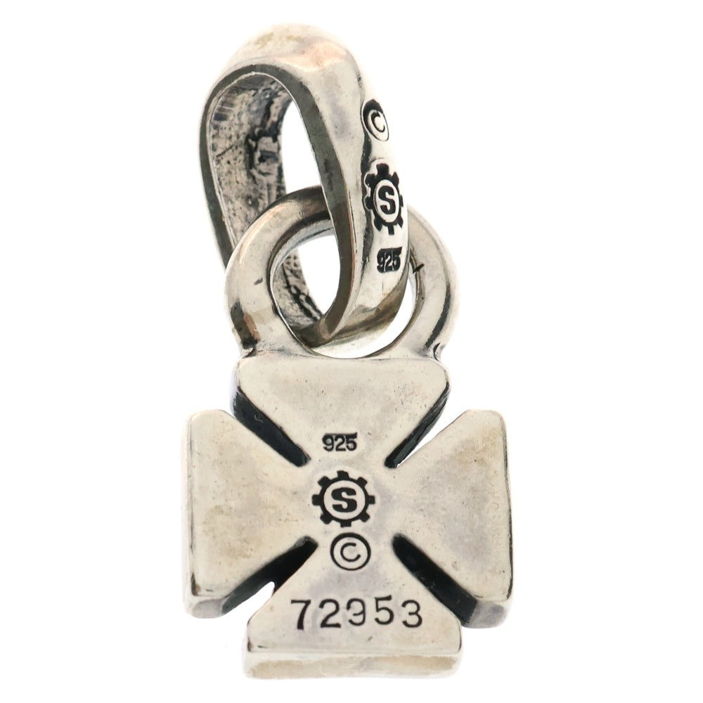 STARLINGEAR(スターリンギア) SMALL MAL TESE SKULL スモール モールティーズ スカル クロスチャーム ネックレストップ シルバー