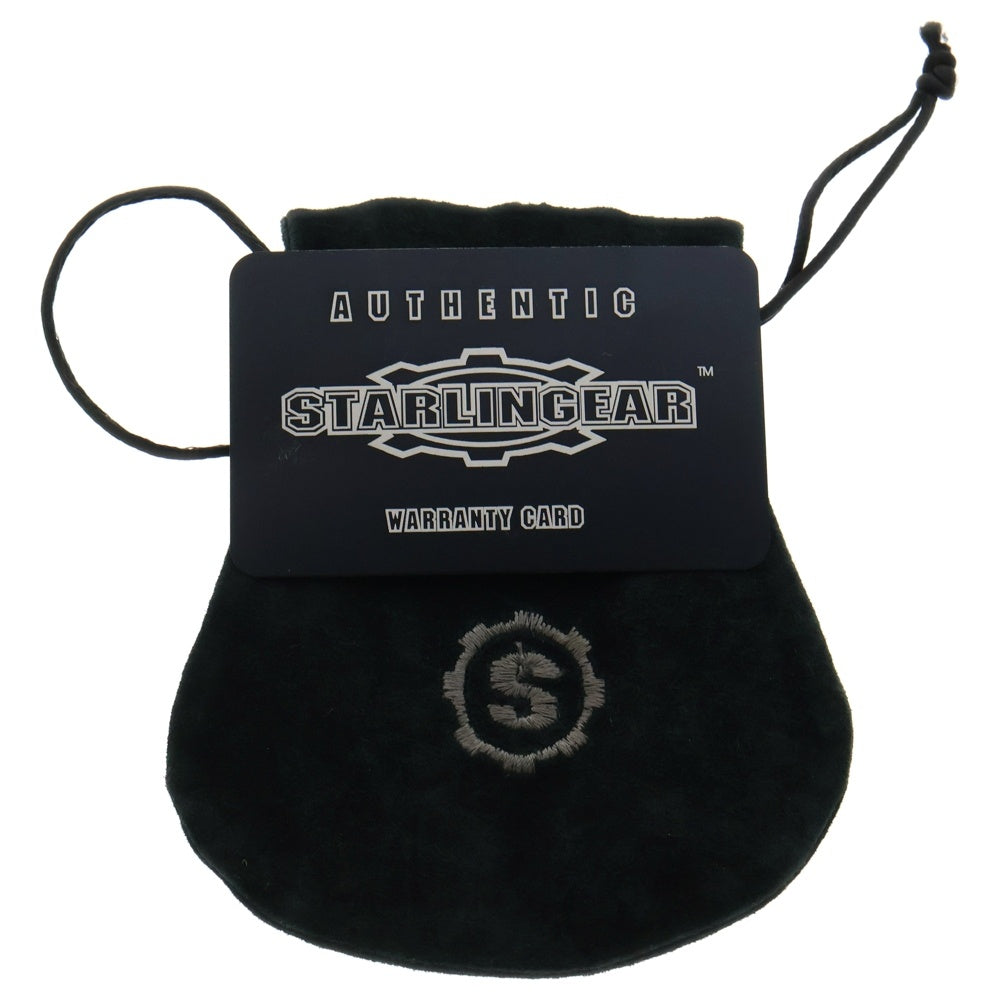 STARLINGEAR(スターリンギア) BULL DOG ブルドッグ パンチャースカル ダブル レザーストラップ ペンダントトップ シルバー/ブラック