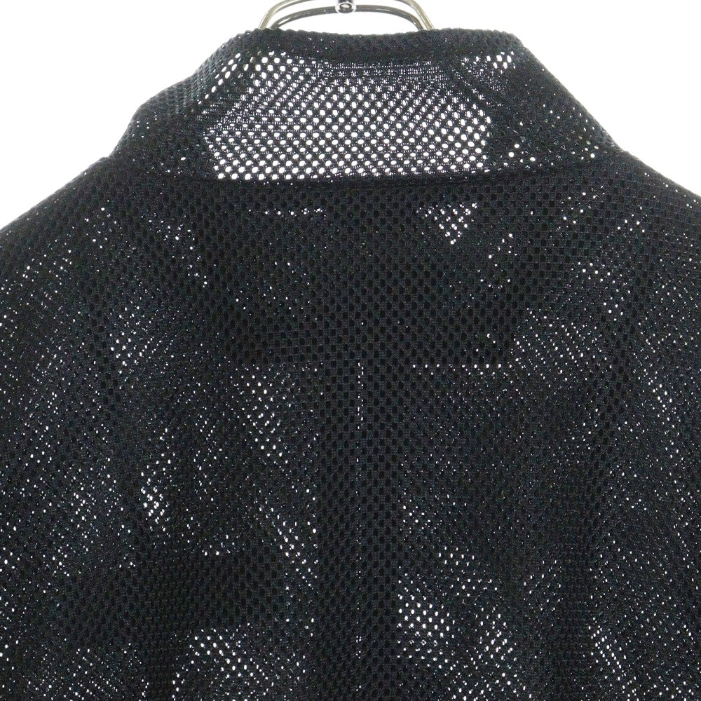 WILLY CHAVARRIA(ウィリーチャバリア) MESH FULL ZIP JACKET フロントラバーロゴ メッシュ フルジップアップ ジャケット ブラック BSC302-B