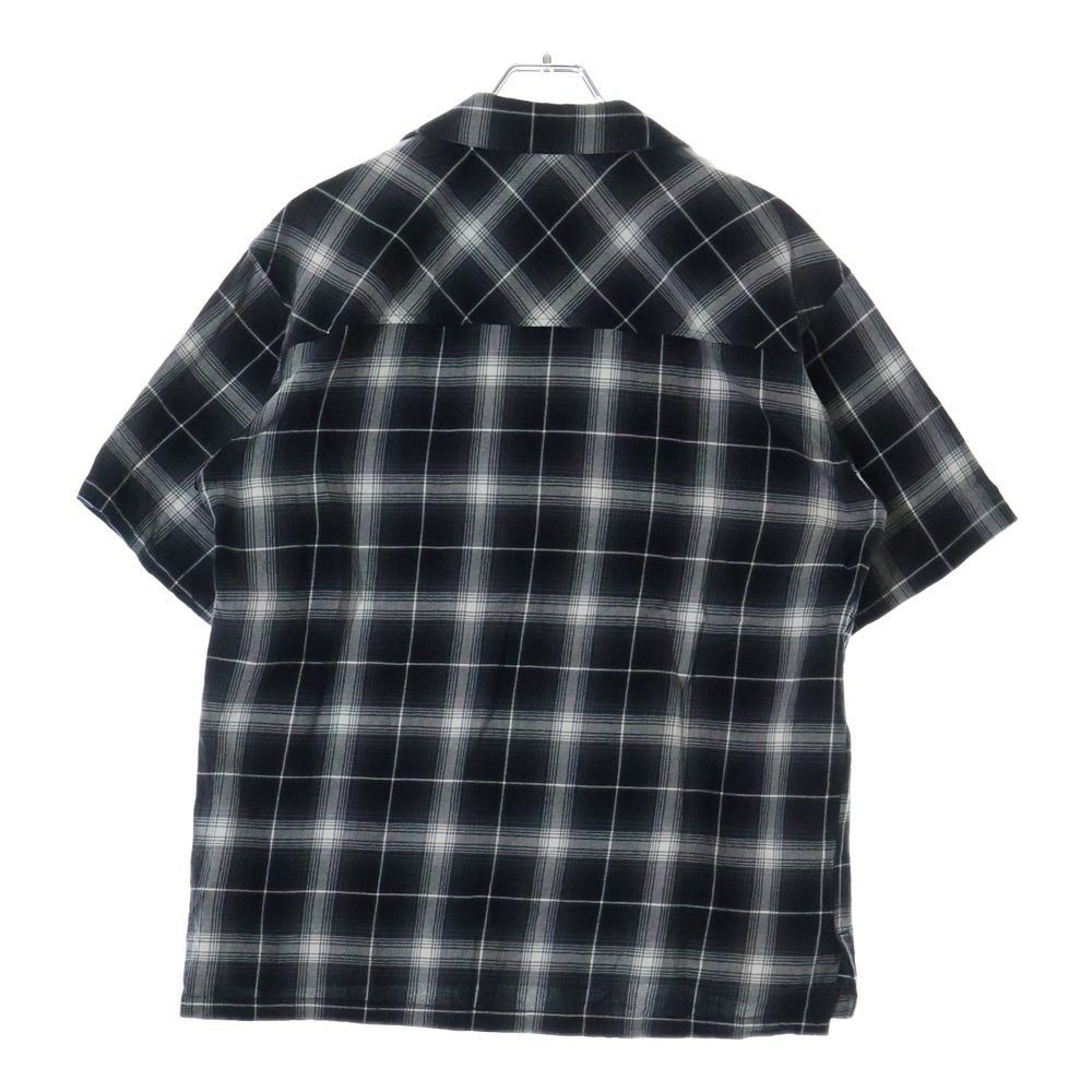 Rafu(ラフ) FLANNEL SHIRT チェック柄 コットン フランネル 半袖シャツ ブラック