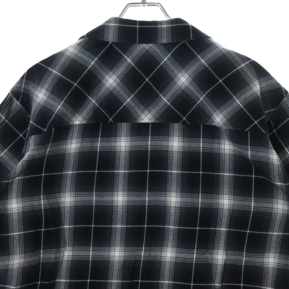 Rafu(ラフ) FLANNEL SHIRT チェック柄 コットン フランネル 半袖シャツ ブラック