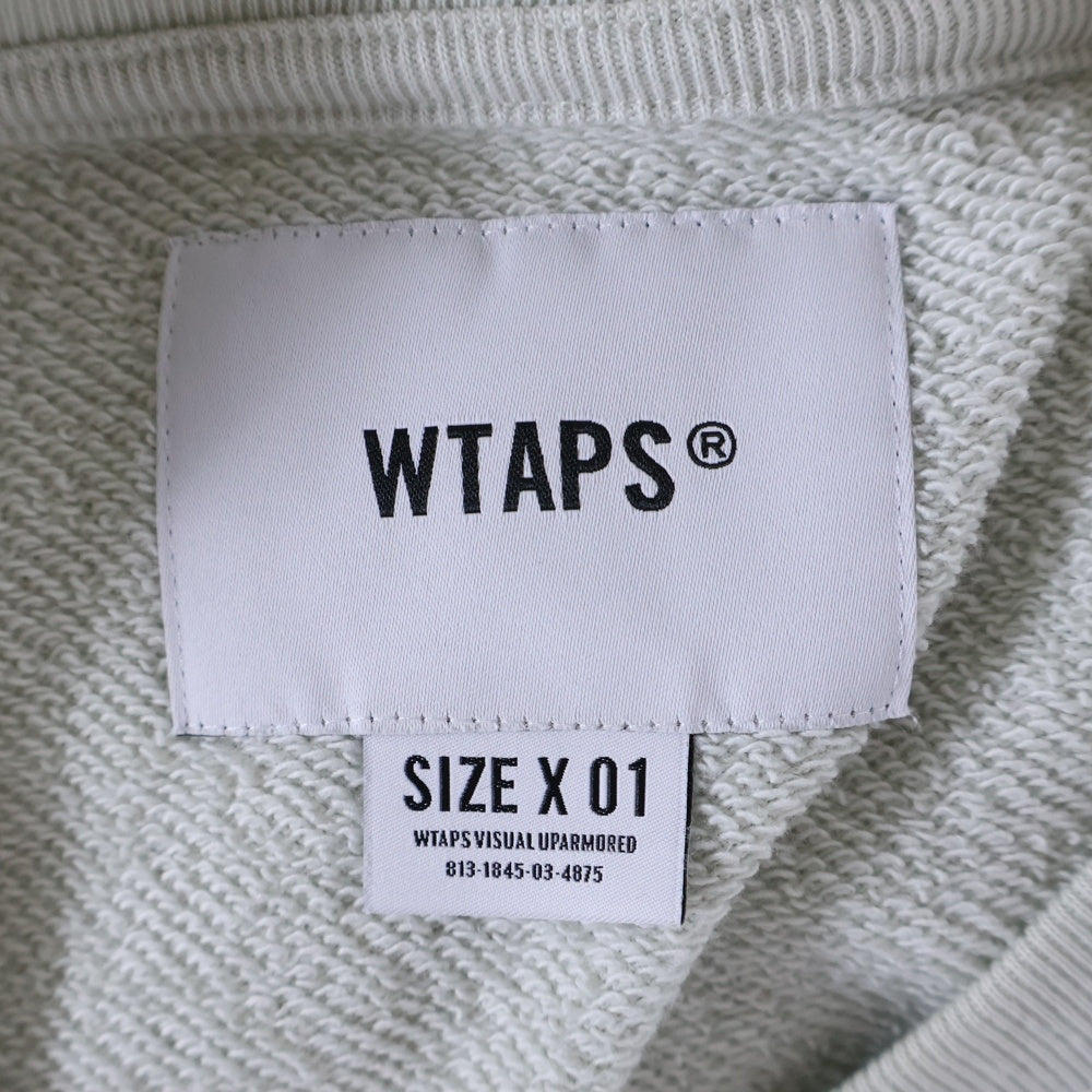 WTAPS(ダブルタップス) 22SS ACADEMY SWEATER アカデミーロゴプリント クルーネックスウェットトレーナー ベージュ 221ATDT-CSM18