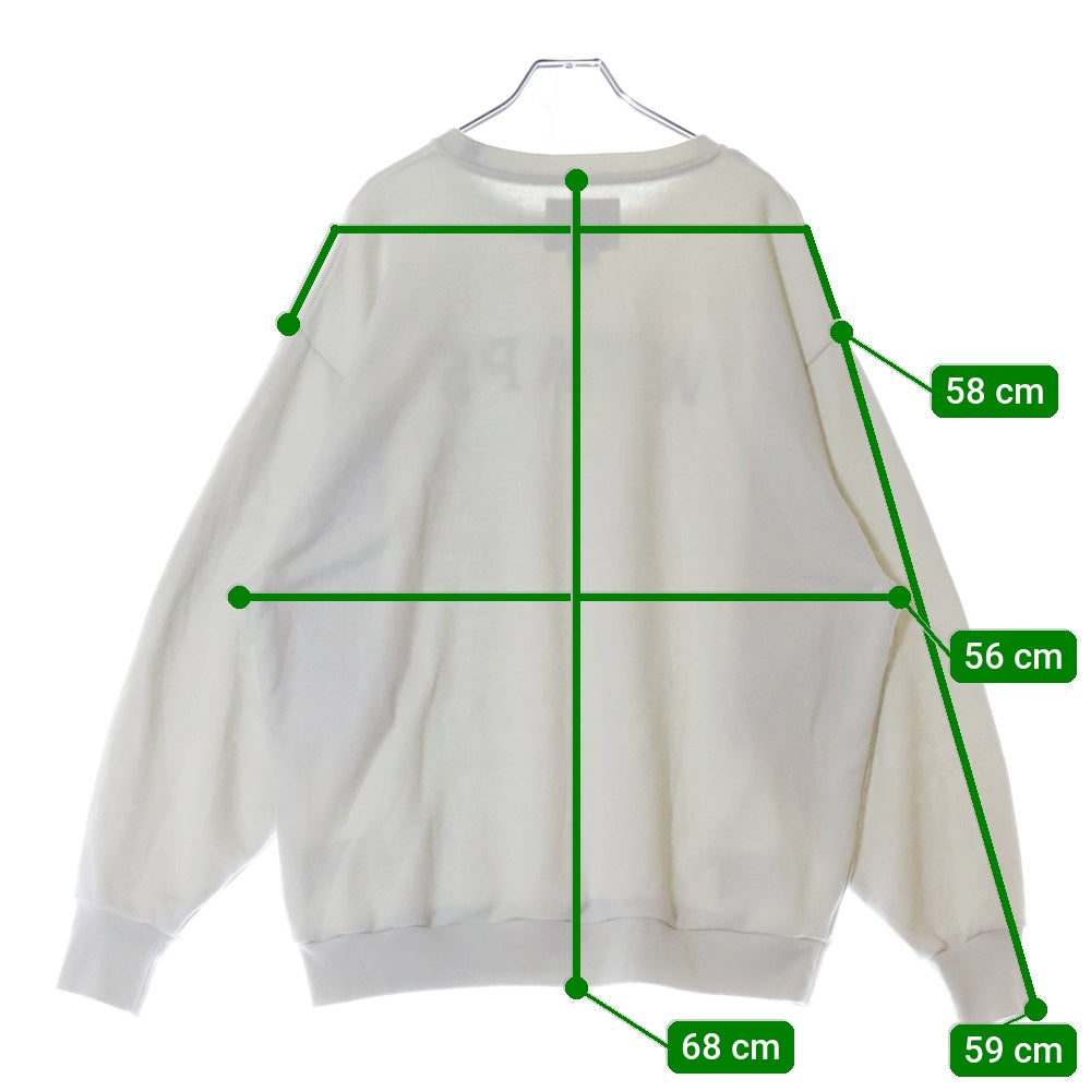 WTAPS(ダブルタップス) 22SS ACADEMY SWEATER アカデミーロゴプリント クルーネックスウェットトレーナー ベージュ 221ATDT-CSM18