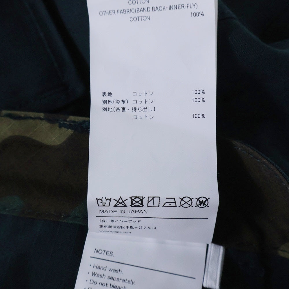 WTAPS(ダブルタップス) 24SS TROUSERS COTTON RIPSTOP IDENTITY リップストップ アイデンティティー ミリタリー カーゴパンツ ネイビー 241WVDT-PTM01