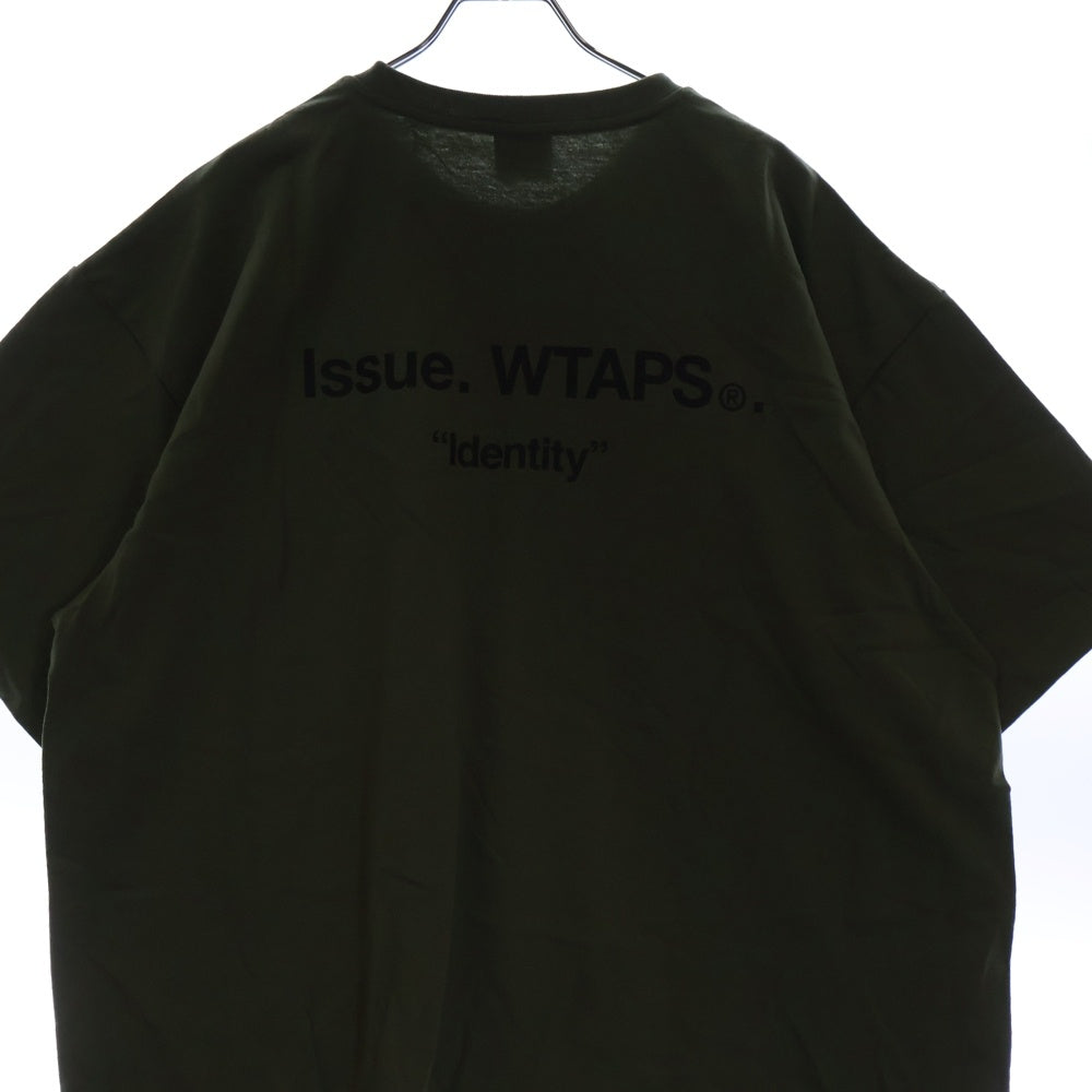 WTAPS(ダブルタップス) 22SS IDENTITY SS COTTON アイデンティティー ロゴプリント クルーネック半袖Tシャツ カットソー カーキ 221ATDT-STM07S