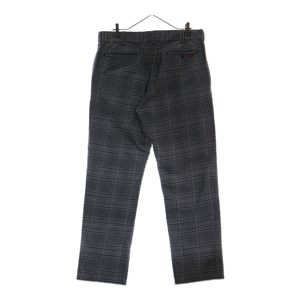 SUPREME(シュプリーム) 18SS Work Pant Grey Plaid グレンチェック柄 コットンツイルワークパンツ ホワイト/ブラック