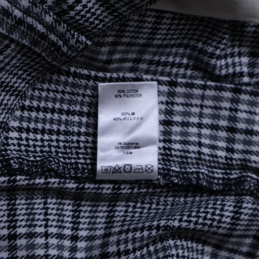 SUPREME(シュプリーム) 18SS Work Pant Grey Plaid グレンチェック柄 コットンツイルワークパンツ ホワイト/ブラック
