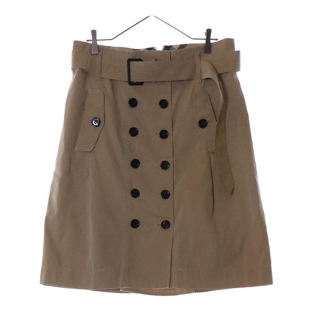 BURBERRY LONDON(バーバリーロンドン) トレンチコートデザイン ベルト付き コットン スカート ベージュ B2S07-300-51