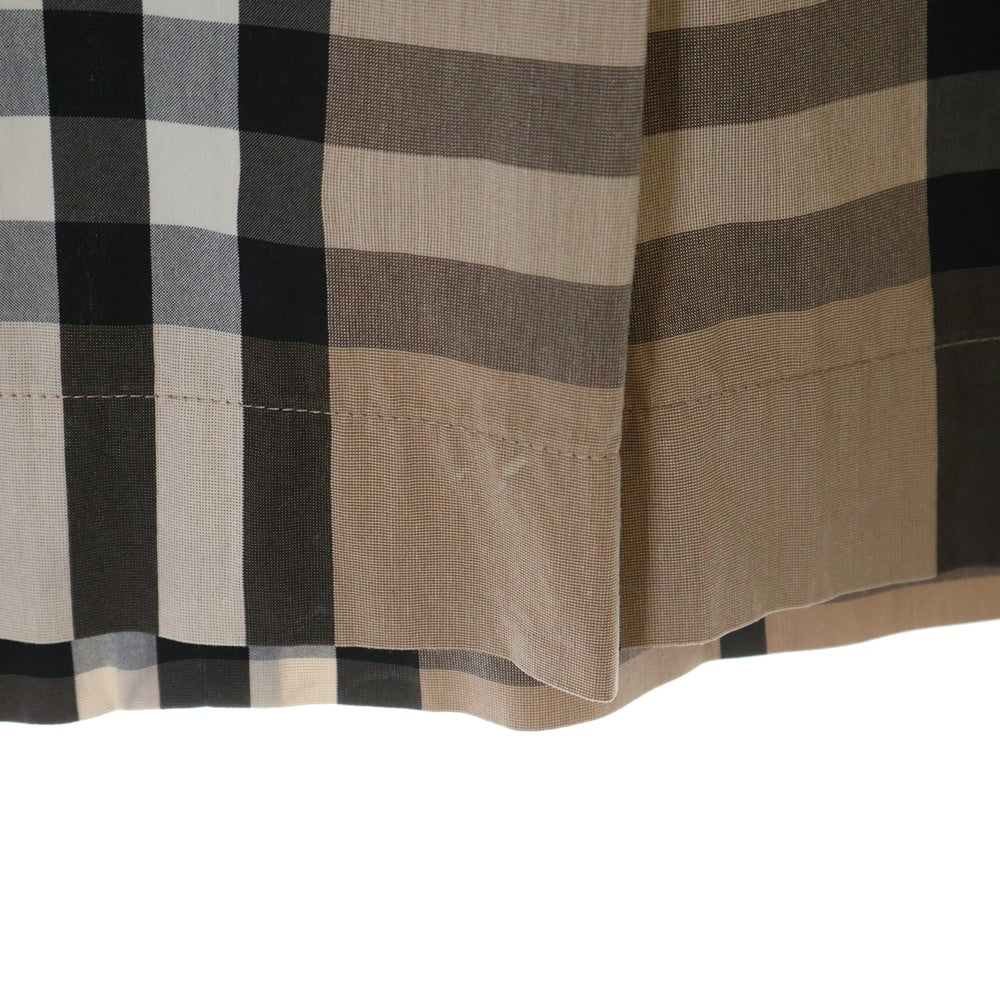 BURBERRY LONDON(バーバリーロンドン) ノヴァチェック柄 フロントベルト コットン プリーツスカート ベージュ レディース FXA18-017-42