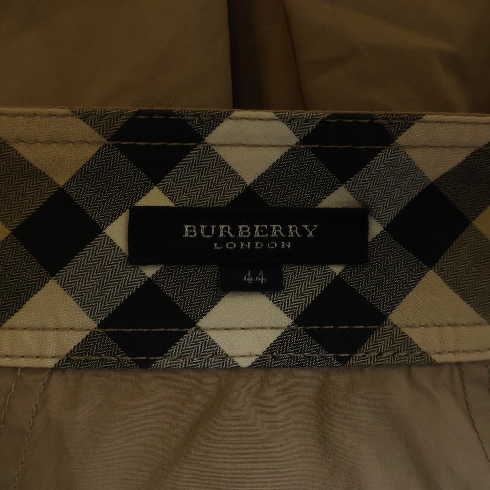 BURBERRY LONDON(バーバリーロンドン) フロントボタン コットンポリ タックプリーツスカート ブラウン レディース B2S27-172-42