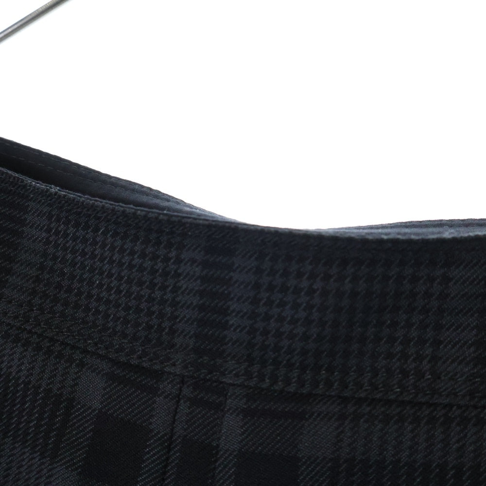 BURBERRY LONDON(バーバリーロンドン) チェック柄 シルク混 ウール プリーツスカート ブラック/グレー レディース B2S13-431-09