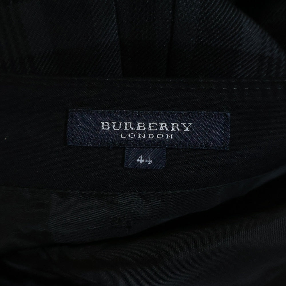 BURBERRY LONDON(バーバリーロンドン) チェック柄 シルク混 ウール プリーツスカート ブラック/グレー レディース B2S13-431-09