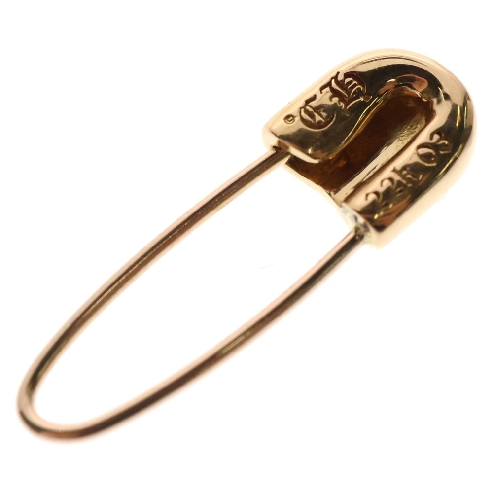 CHROME HEARTS(クロムハーツ) 22K SAFETY PIN CH PLS EMRLD R セーフティーピン 1エメラルド ピアス ゴールド