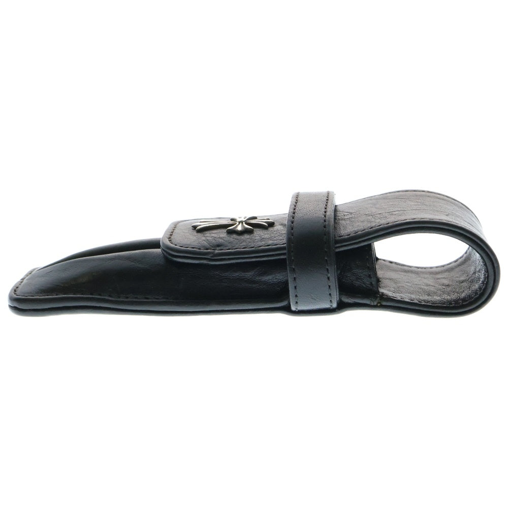 CHROME HEARTS(クロムハーツ) PEN CASE レザー CHクロス ペンケース ブラック