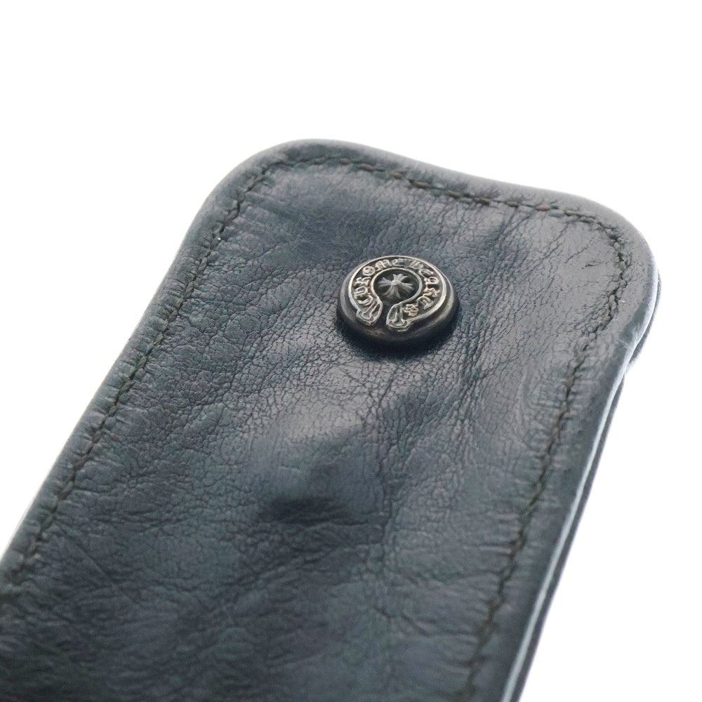CHROME HEARTS(クロムハーツ) PEN CASE レザー CHクロス ペンケース ブラック