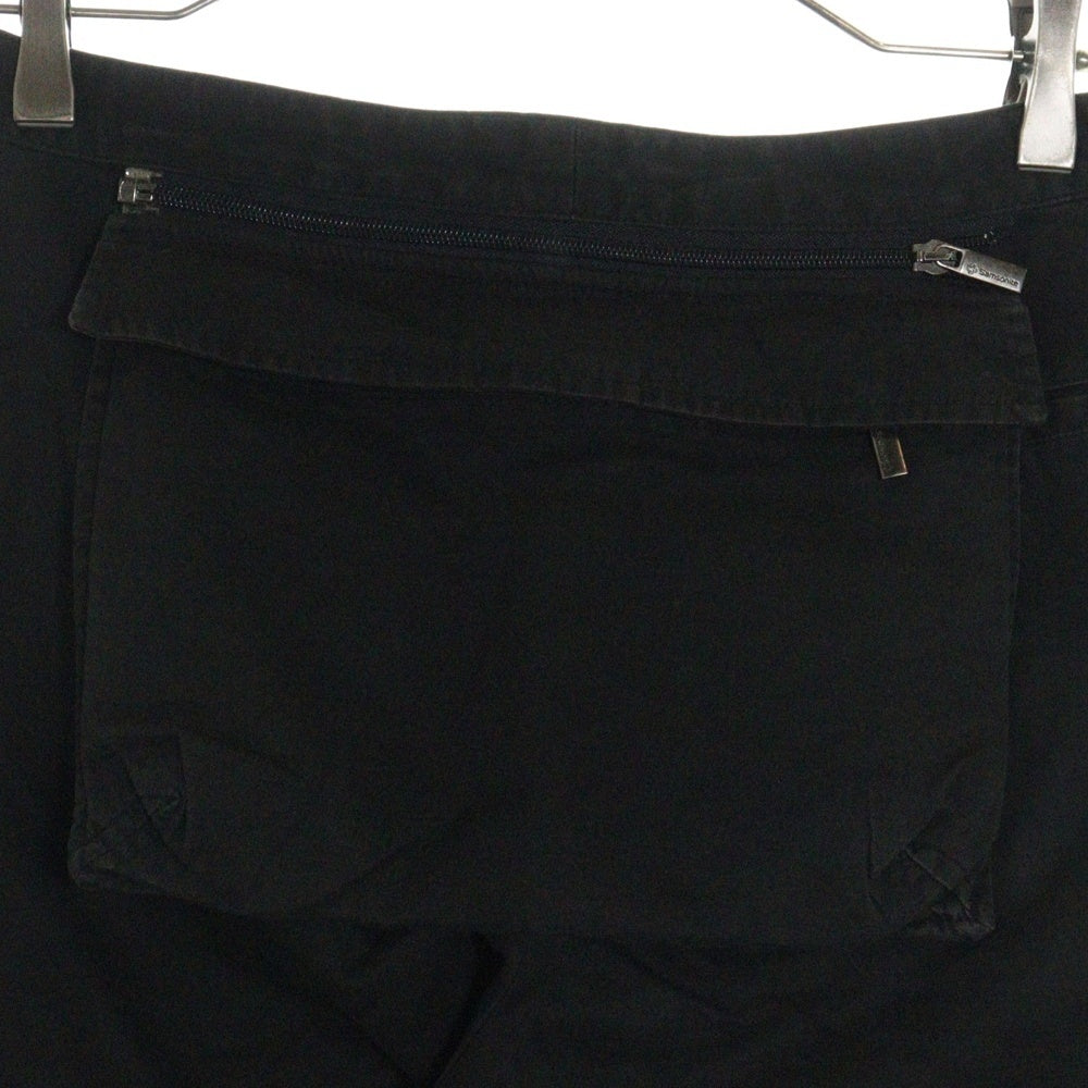 SAMSONITE(サムソナイト) レトロフィットバックポケット ジッパーフライ コットン ストレートパンツ ブラック