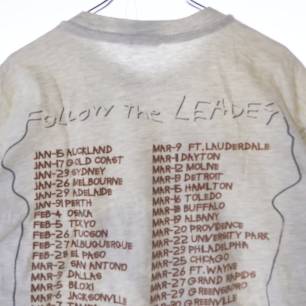 VINTAGE(ヴィンテージ) 90S KORN FOLLOW THE LEADER コーン フォロー ザ レイダー ツアー クルーネック 両面プリント 長袖Tシャツ カットソー ホワイト