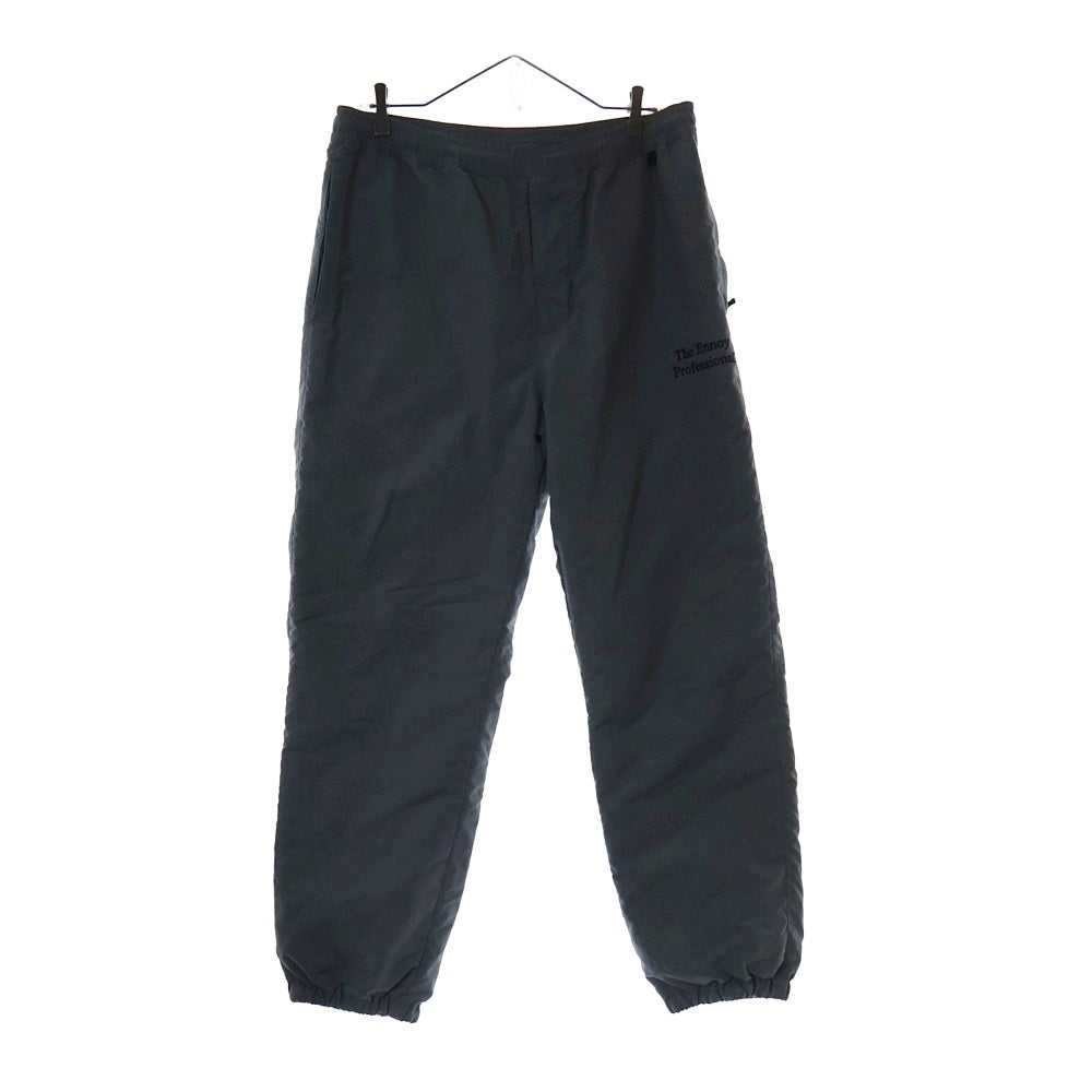 The Ennoy Professional(エンノイプロフェッショナル) 23AW ×スタイリスト私物 NYLON PADED PANTS ロゴエンブロイダリー ナイロン ドローストリング パテッドパンツ グレー AW23BRENPT05LP