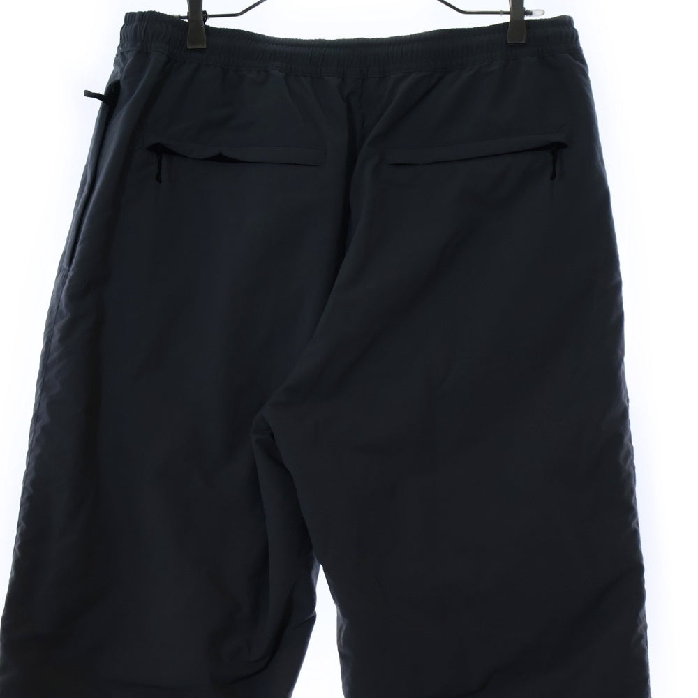 The Ennoy Professional(エンノイプロフェッショナル) 23AW ×スタイリスト私物 NYLON PADED PANTS ロゴエンブロイダリー ナイロン ドローストリング パテッドパンツ グレー AW23BRENPT05LP