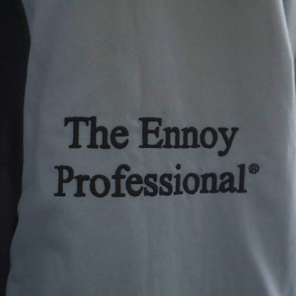 The Ennoy Professional(エンノイプロフェッショナル) 23AW ×スタイリスト私物 NYLON PADDED JACKET ロゴエンブロイダリー ナイロン パテッドジャケット グレー AW23BRENJK03LP