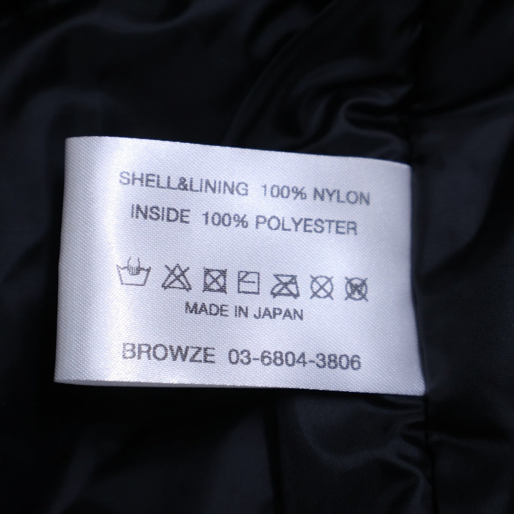 The Ennoy Professional(エンノイプロフェッショナル) 23AW ×スタイリスト私物 NYLON PADDED JACKET ロゴエンブロイダリー ナイロン パテッドジャケット グレー AW23BRENJK03LP