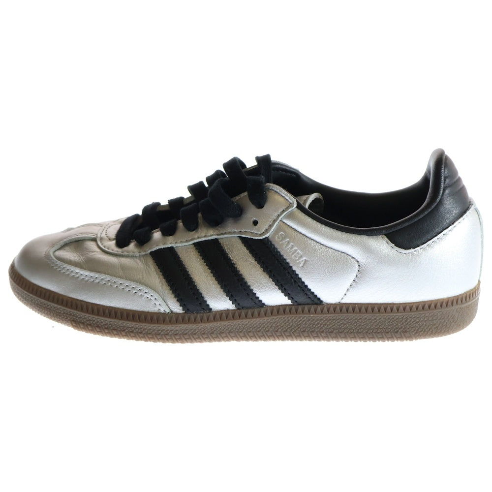 adidas Originals(アディダスオリジナルス) WMNS SAMBA ウィメンズ サンバ OG シルバーメタリック コアブラック ガム ローカットスニーカー JI4218