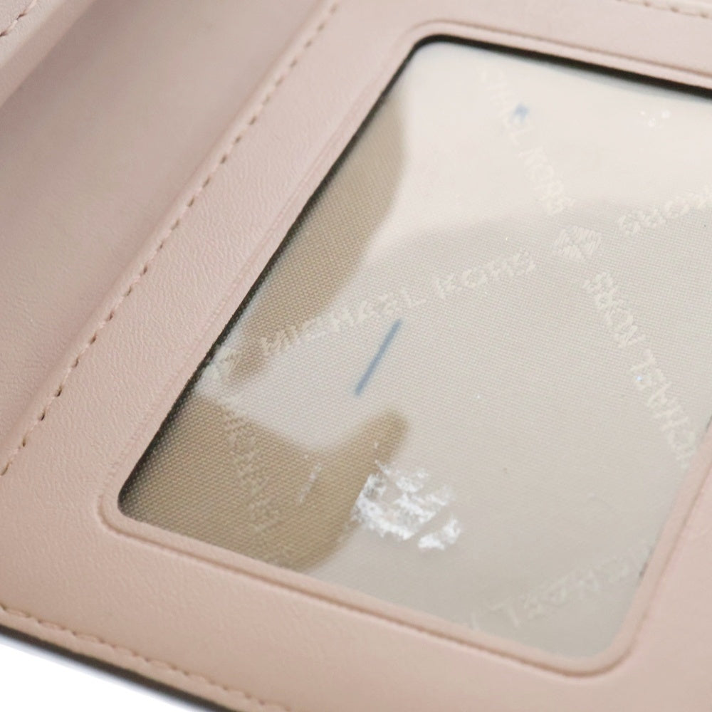 MICHAEL KORS(マイケルコース) ジェットセット トラベル ビルフォールド ジップ コンパクトウォレット 2つ折り財布 ピンク/ホワイト レディース 35F2GTVF6V