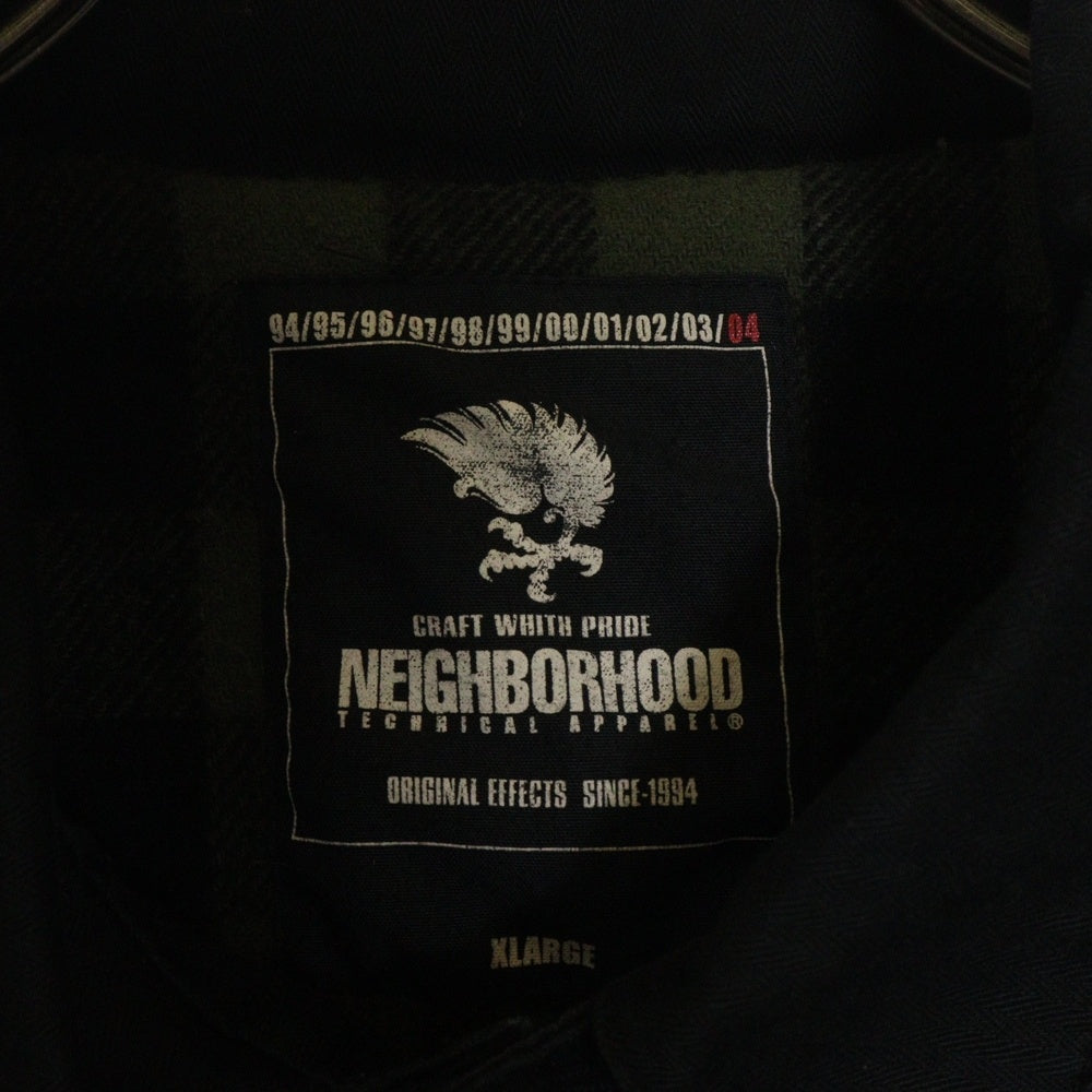 NEIGHBORHOOD(ネイバーフッド) デニムパッチワーク マルチポケット カバーオール シャツジャケット ブラック TSNH-JK07