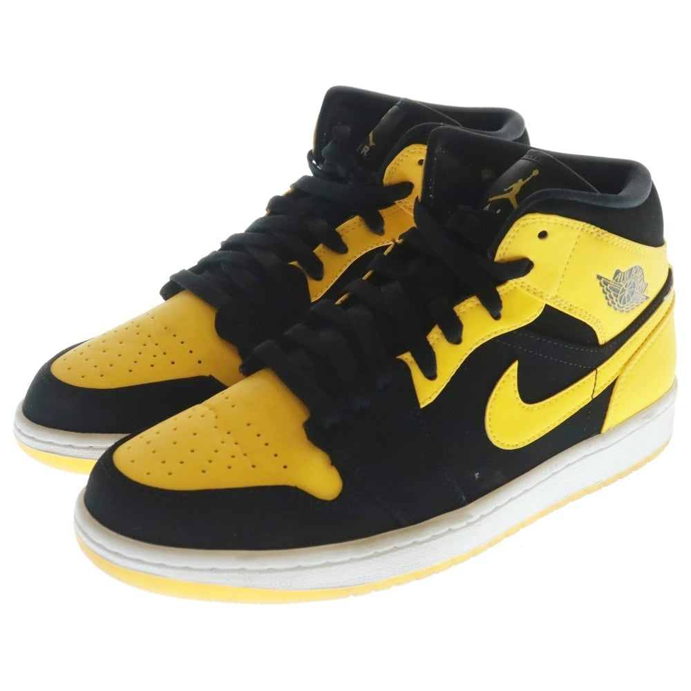 NIKE(ナイキ) AIR JORDAN 1 MID NEW LOVE エアジョーダン1 ニューラブ ミッドカットスニーカー イエロー/ブラック US8.5/26.5cm 554724-035