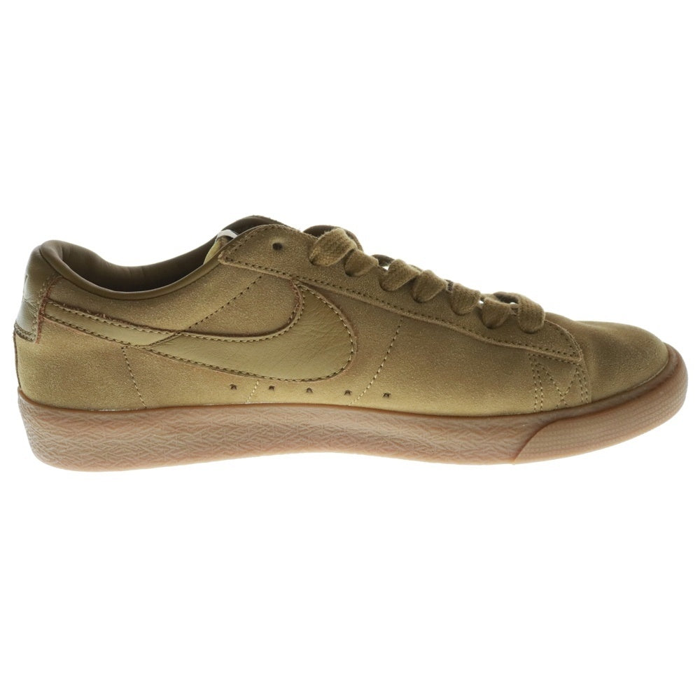 NIKE SB(ナイキエスビー) ×SUPREME 16AW BLAZER LOW GT Golden Beige シュプリーム ブレザー ゴールデンベージュ スエード ローカットスニーカー ブラウン US8/26cm 716890-229