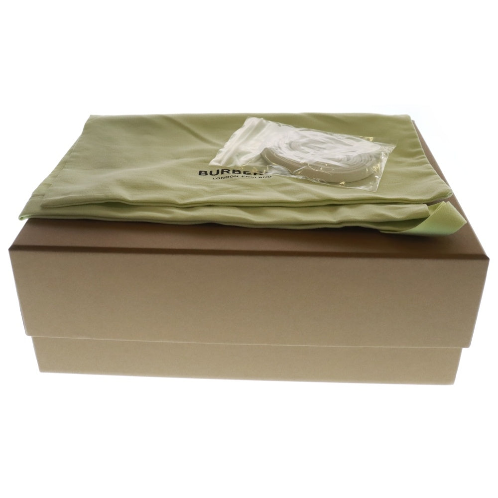 BURBERRY(バーバリー) レザースエード ハウスチェック ローカットスニーカー ホワイト BB8024125
