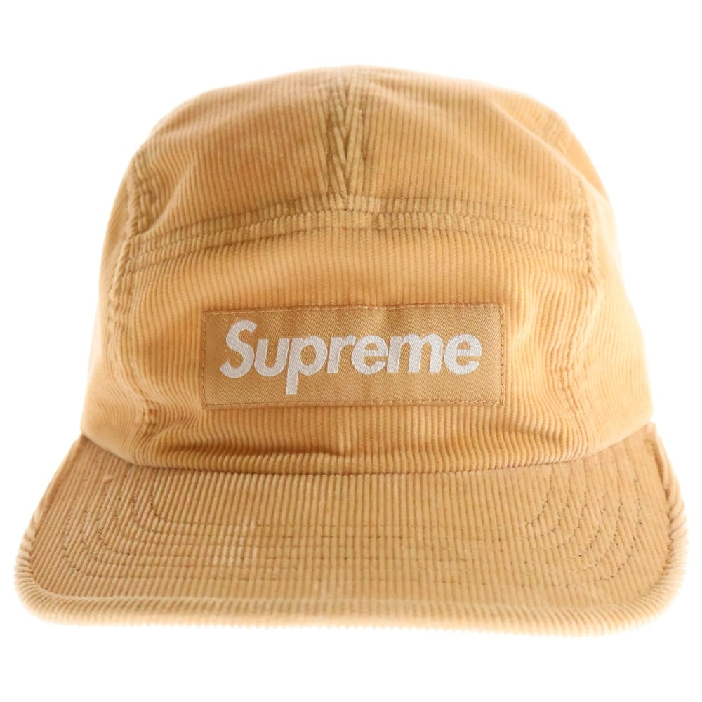 SUPREME(シュプリーム) 16AW Corduroy Camp Cap フロントロゴ コーディロイ キャンプキャップ 帽子 ベージュ