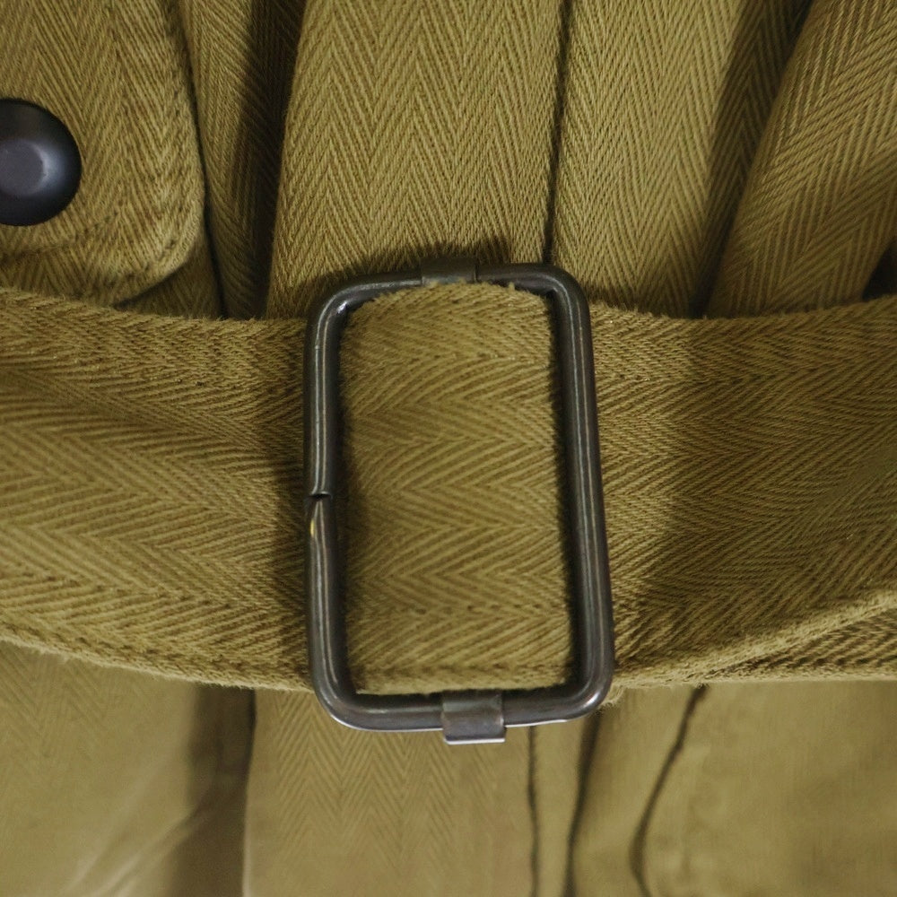 RRL(ダブルアールエル) ヘリンボーン サファリ ジャケット ベルテッド ジップアップ ブルゾン オリーブ MNRRKNI16820173