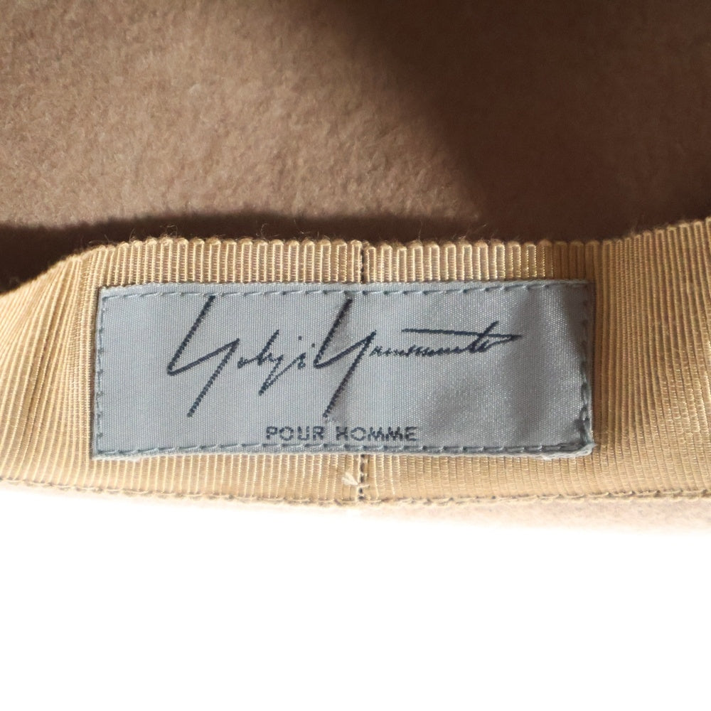 Yohji Yamamoto POUR HOMME(ヨウジヤマモト プールオム) ウール フェドラハット 中折れハット 帽子 ベージュ