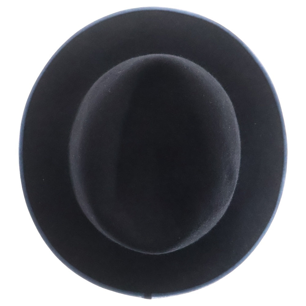 Yohji Yamamoto(ヨウジヤマモト) 05AW ウール フェドラハット 中折れハット 帽子 ネイビー FN-H01-874