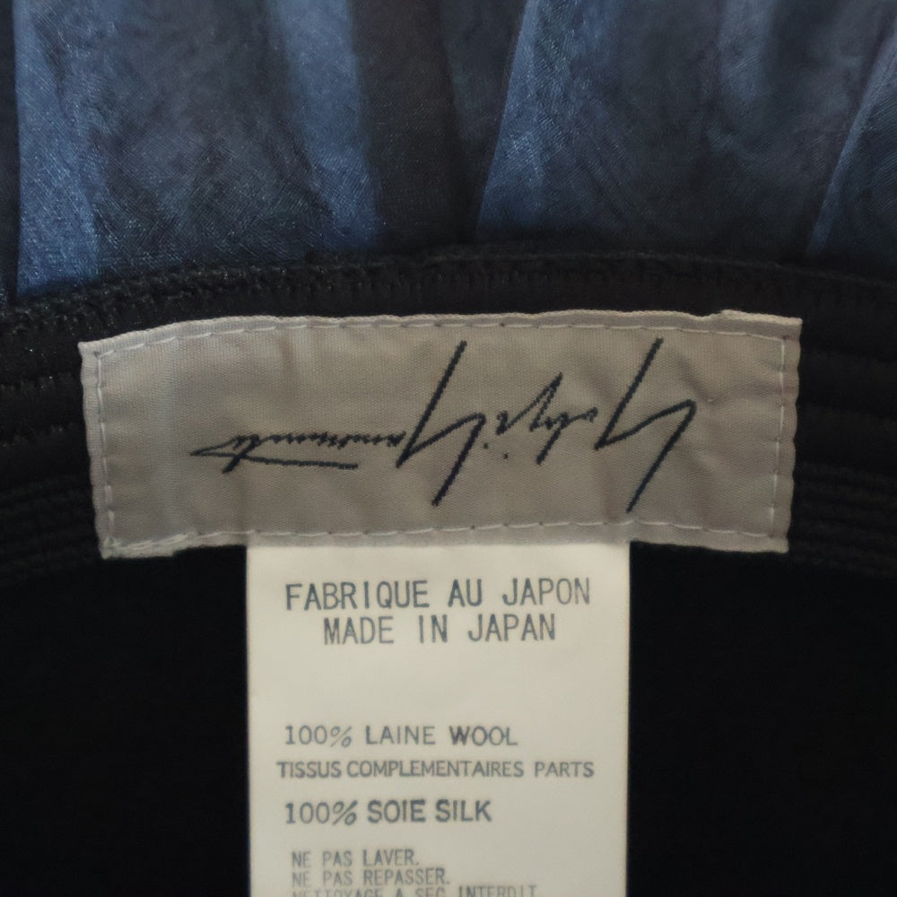 Yohji Yamamoto(ヨウジヤマモト) 05AW ウール フェドラハット 中折れハット 帽子 ネイビー FN-H01-874