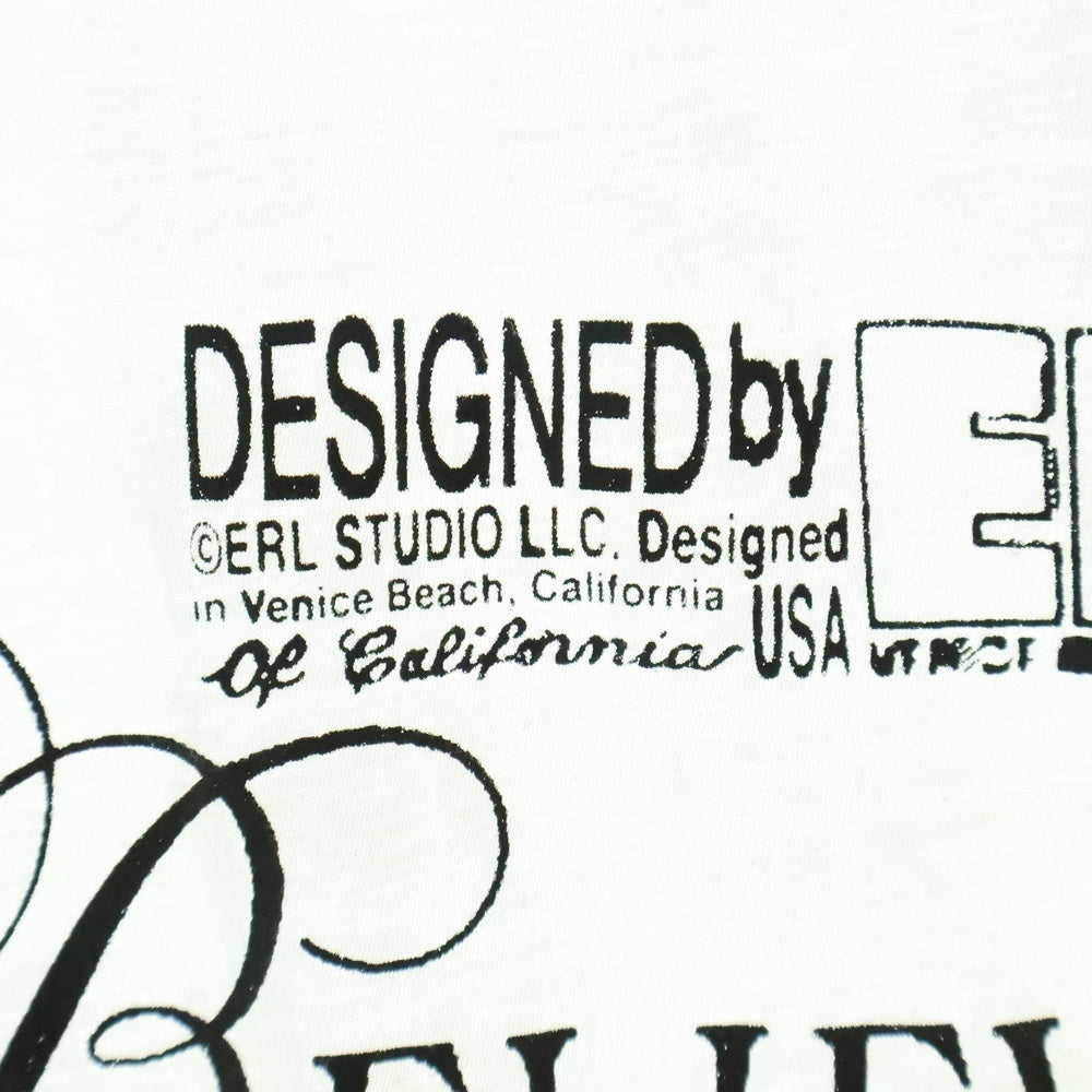 ERL(イーアールエル) MAKE BELIEVE リンガーTシャツ ホワイト